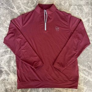 EXCLUSIVE Peter Millar Maroon Quarter Zip